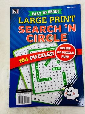 Kappa easy to read Large Print Search 'N Circle Puzzle Book